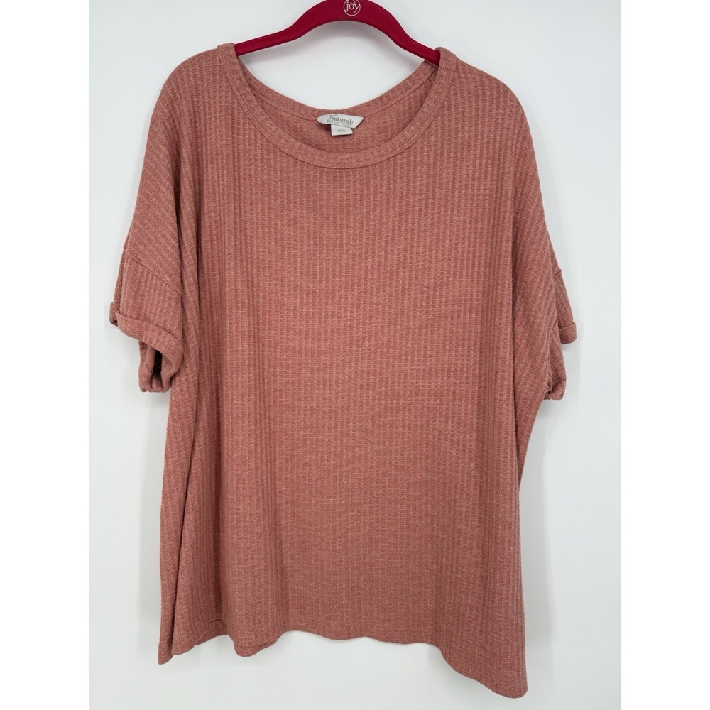 Natural Reflections Short Sleeve Sweater Top 1X
